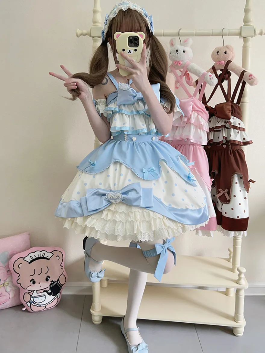 Robe Sweet Lolita en polyester sans manches
