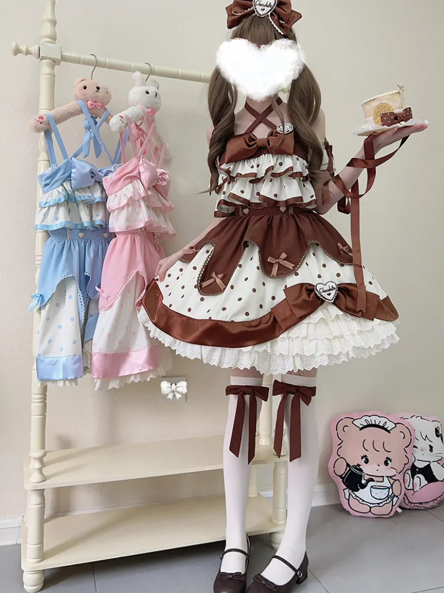 Robe Sweet Lolita en polyester sans manches