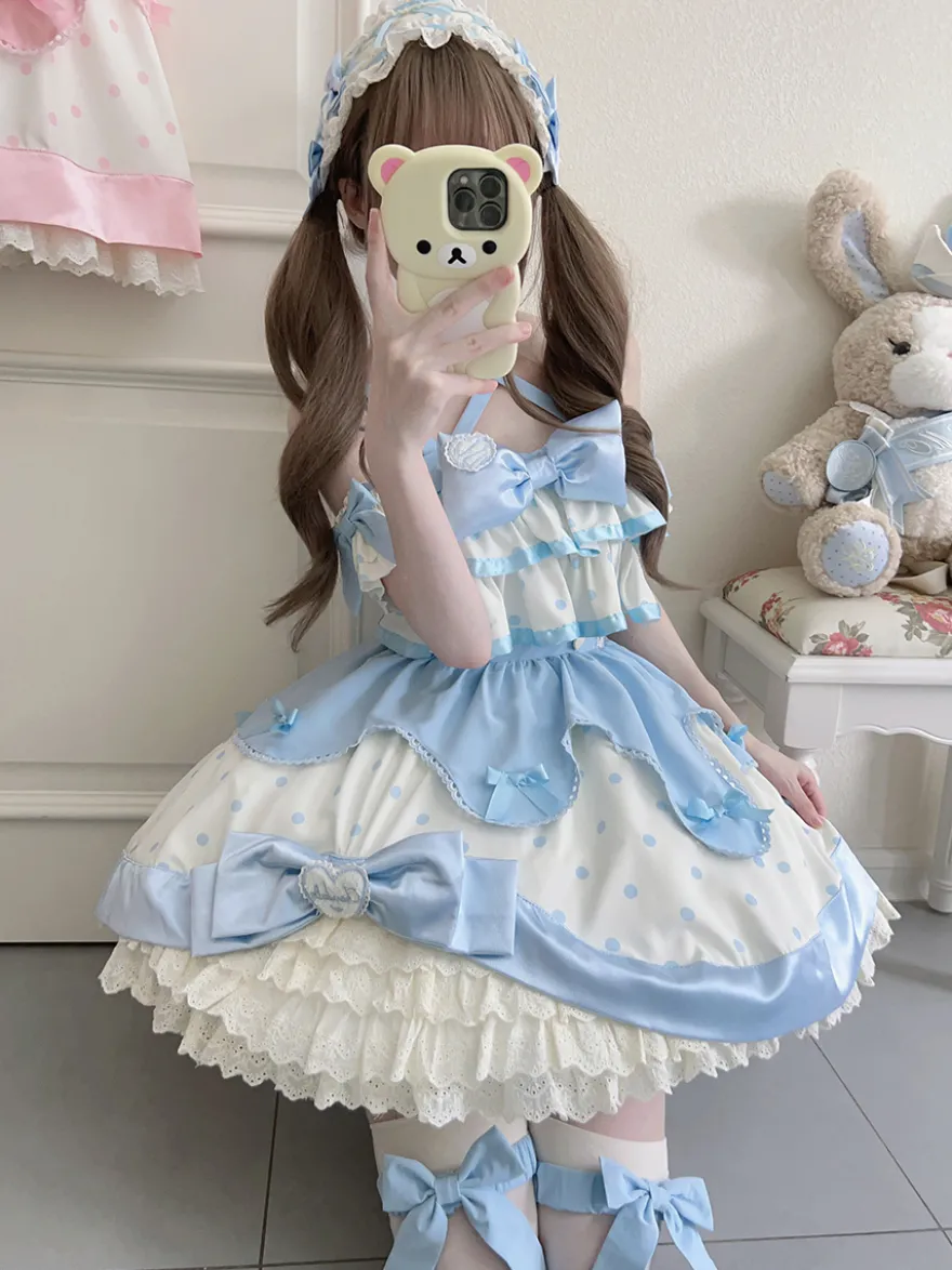Robe Sweet Lolita en polyester sans manches