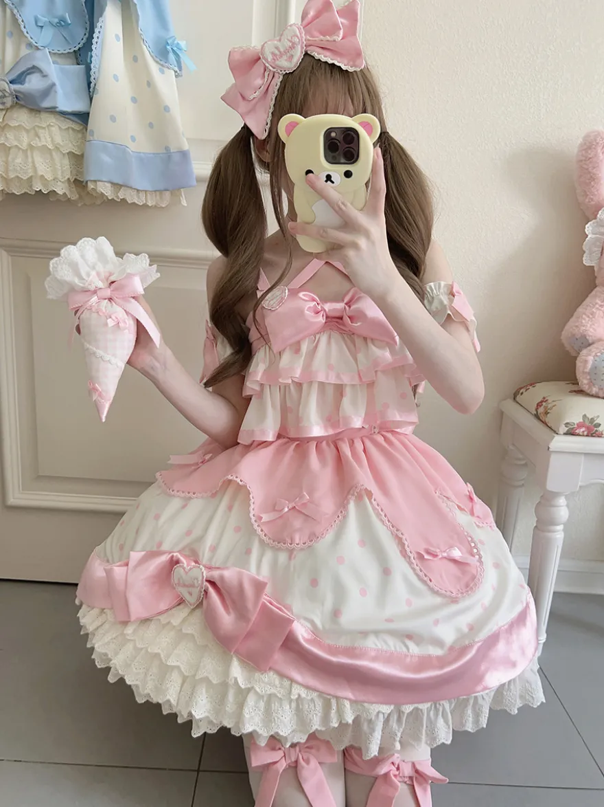 Robe Sweet Lolita en polyester sans manches
