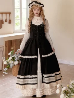 Robe Sweet Lolita en polyester sans manches robe Sweet Jumper Lolita