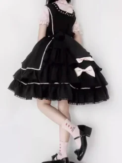 Robe Sweet Lolita en polyester pull sans manches