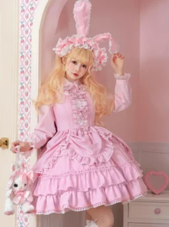 Robe Sweet Lolita en polyester pull sans manches