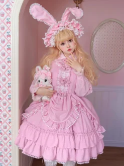 Robe Sweet Lolita en polyester pull sans manches