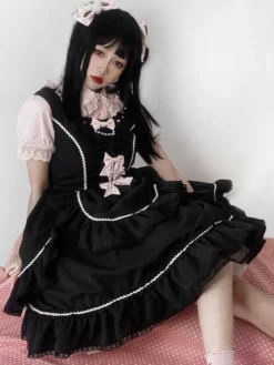 Robe Sweet Lolita en polyester pull sans manches