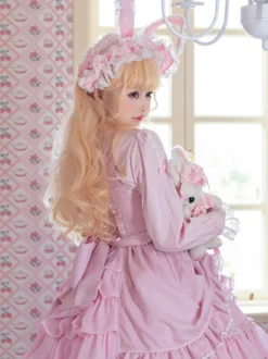 Robe Sweet Lolita en polyester pull sans manches