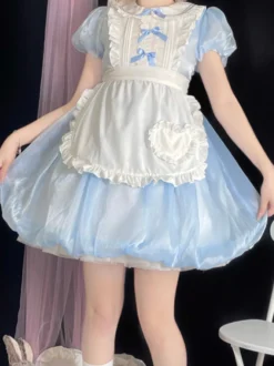 Robe Sweet Lolita en polyester à manches courtes