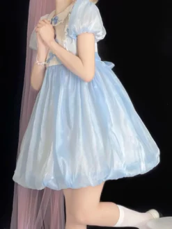 Robe Sweet Lolita en polyester à manches courtes