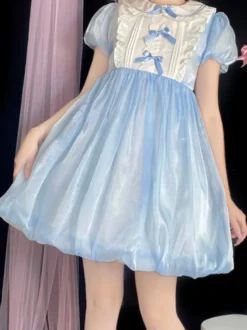 Robe Sweet Lolita en polyester à manches courtes