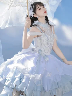 Robe Sweet Lolita en polyester sans manches
