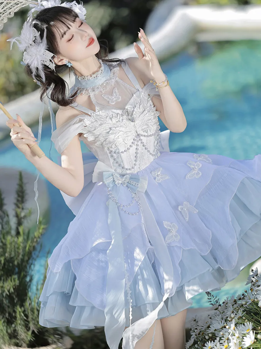 Robe Sweet Lolita en polyester sans manches