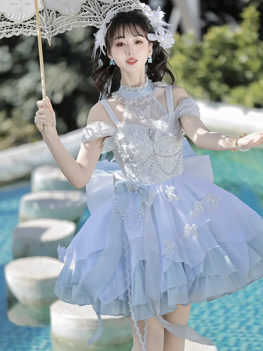 Robe Sweet Lolita en polyester sans manches
