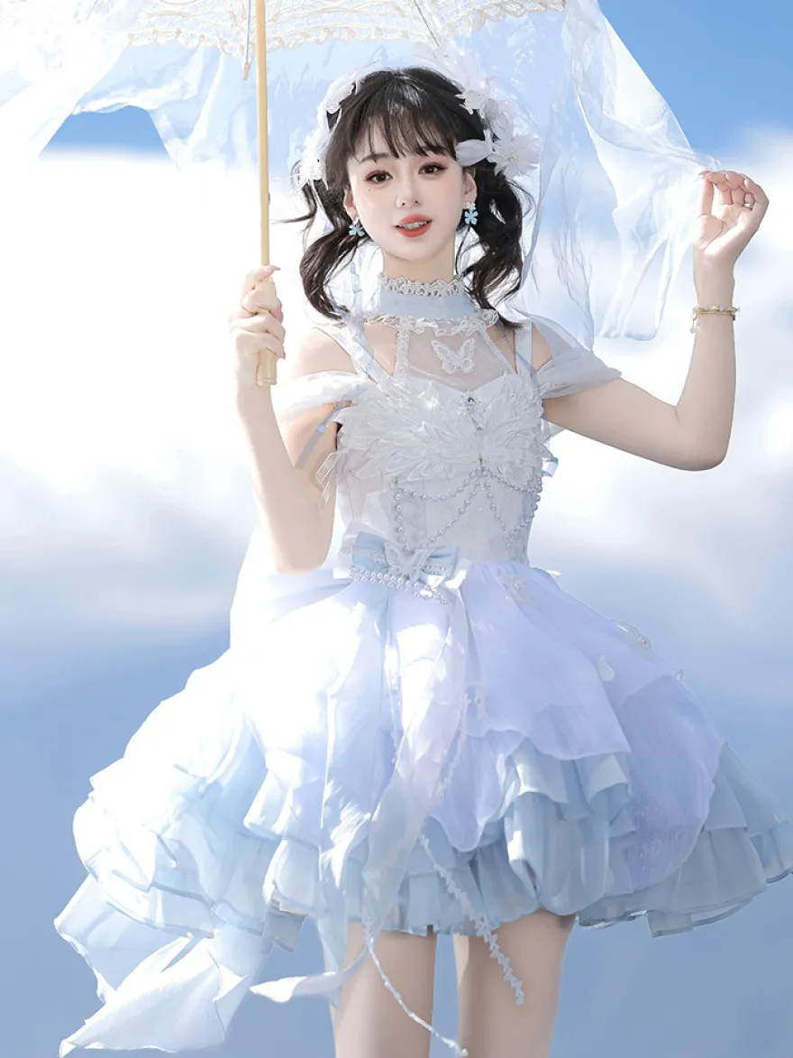 Robe Sweet Lolita en polyester sans manches