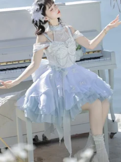 Robe Sweet Lolita en polyester sans manches