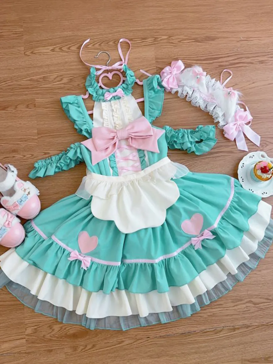 Robe Sweet Lolita en polyester sans manches