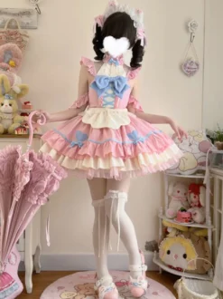 Robe Sweet Lolita en polyester sans manches