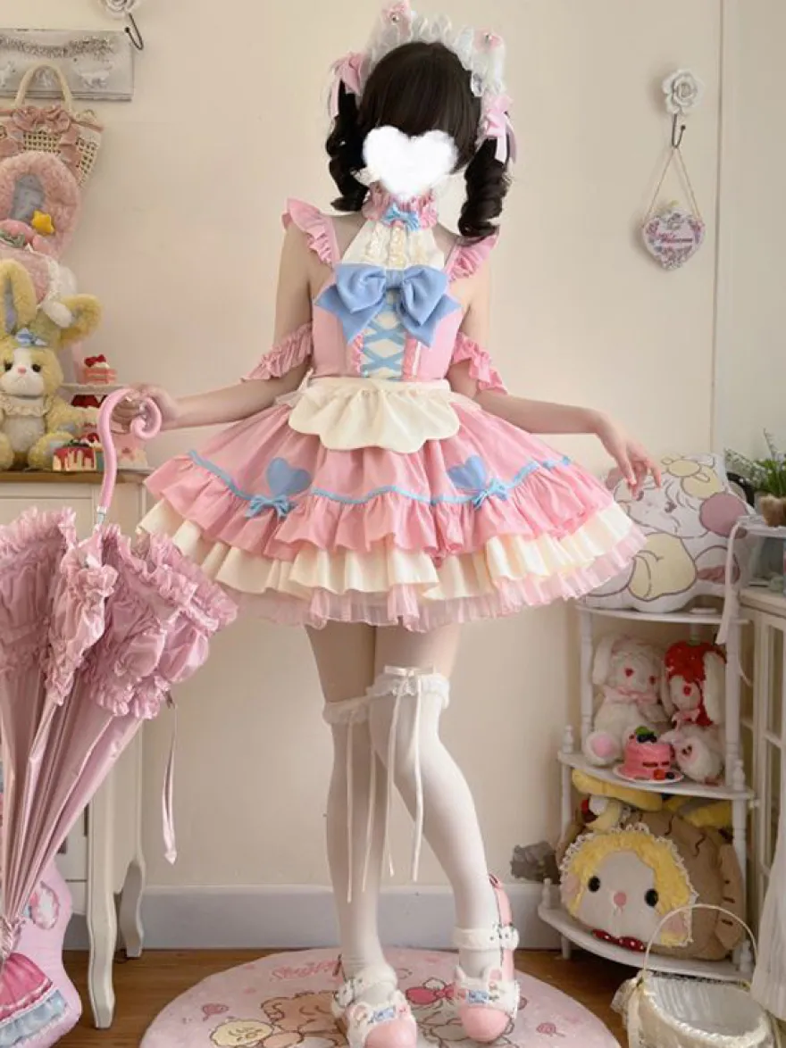 Robe Sweet Lolita en polyester sans manches
