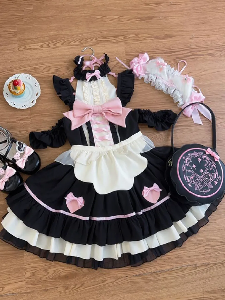 Robe Sweet Lolita en polyester sans manches