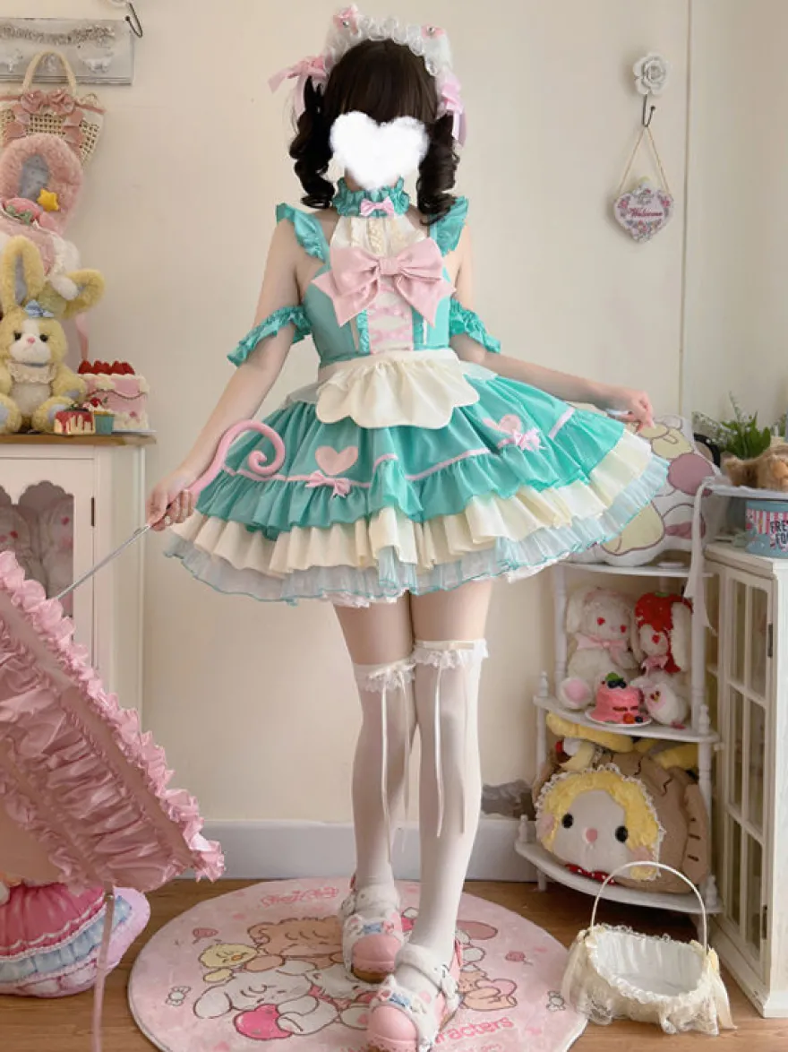Robe Sweet Lolita en polyester sans manches