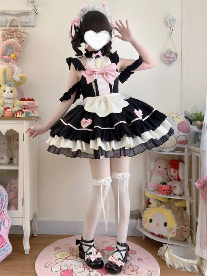 Robe Sweet Lolita en polyester sans manches