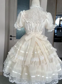 Robe Sweet Lolita en polyester à manches courtes