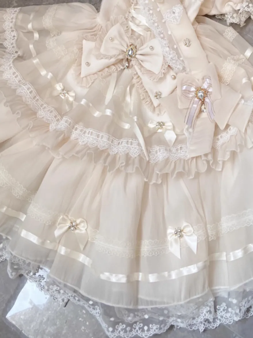 Robe Sweet Lolita en polyester à manches courtes