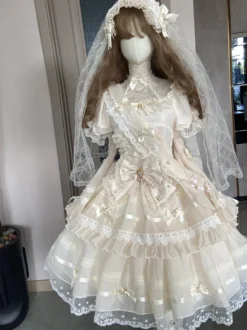 Robe Sweet Lolita en polyester à manches courtes