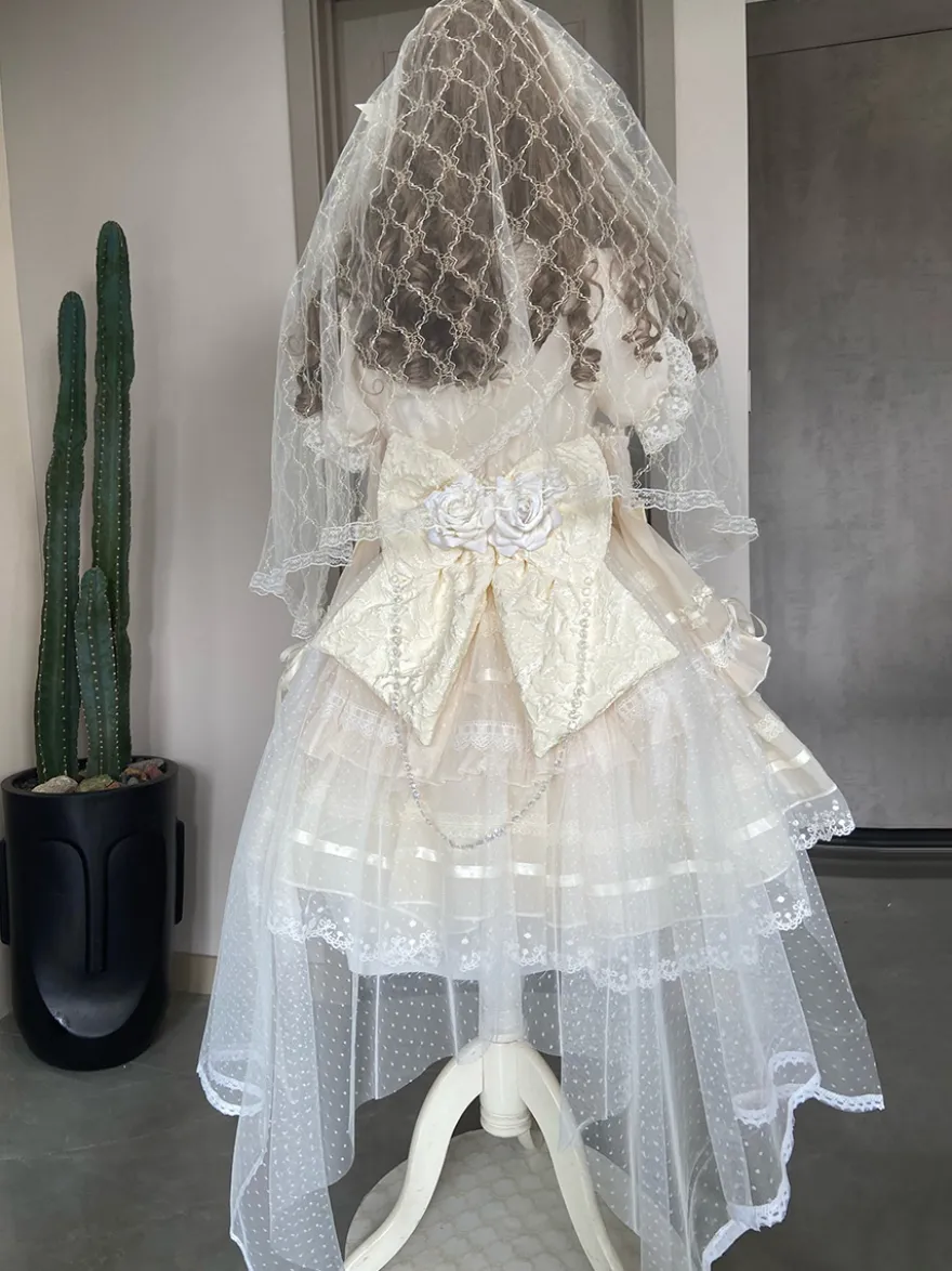 Robe Sweet Lolita en polyester à manches courtes