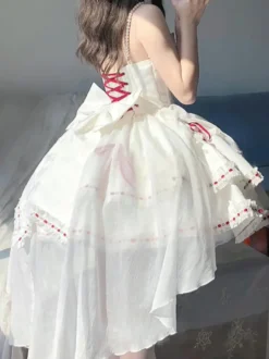 Robe Sweet Lolita en polyester sans manches robe Sweet Jumper Lolita