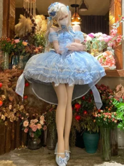 Robe Sweet Lolita JSK Glaze Fantasy sans manches à volants broderie et nœud papillon 4 couleurs