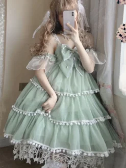 Robe Sweet Lolita Robe Lolita Sweet Jumper sans manches en polyester