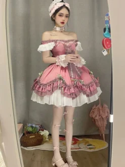 Robe Sweet Lolita Robe à manches courtes en polyester
