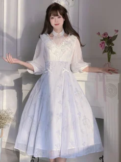 Robe Sweet Lolita Robe manches 3/4 en polyester Robe Sweet Lolita