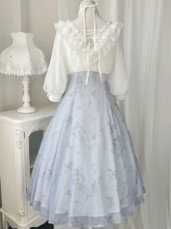 Robe Sweet Lolita Robe manches 3/4 en polyester Robe Sweet Lolita