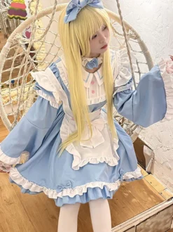 Robe Sweet Lolita Robe à manches longues en polyester