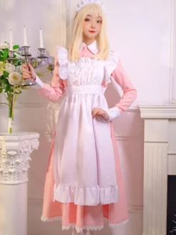 Robe Sweet Lolita Robe à volants en polyester à manches longues