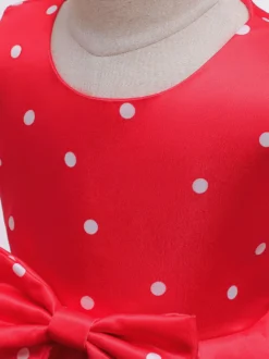 Robe Tunique Noël En Fibre De Polyester Robe De Soirée De Cadeaux Noël Rouge