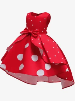 Robe Tunique Noël En Fibre De Polyester Robe De Soirée De Cadeaux Noël Rouge