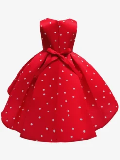 Robe Tunique Noël En Fibre De Polyester Robe De Soirée De Cadeaux Noël Rouge