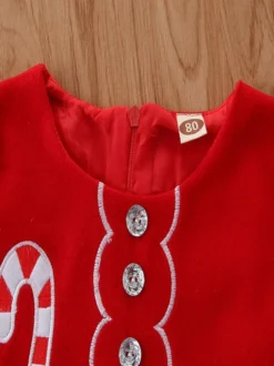 Robe Tunique Pour Noël Robe De Soirée Cadeaux Noël En Fibre De Polyester Rouge Père Noël