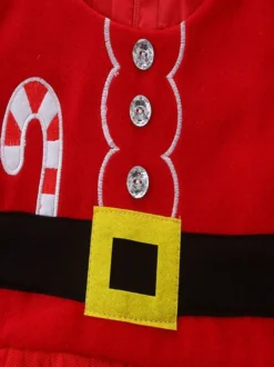 Robe Tunique Pour Noël Robe De Soirée Cadeaux Noël En Fibre De Polyester Rouge Père Noël
