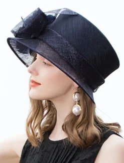 Royal Vintage Hat Brown Femmes Fleurs Headpieces Retro Top Hat Déguisements Halloween