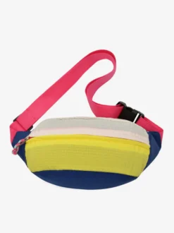 Sac banane léger en nylon color block bandoulière réglable idéal pour les voyages en extérieur.