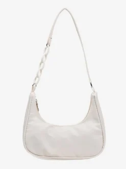 Sac à bandoulière décontracté en nylon avec chaîne en acrylique pour femme 2026