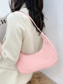 Sac à bandoulière décontracté en nylon avec chaîne en acrylique pour femme 2026