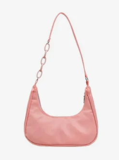 Sac à bandoulière décontracté en nylon avec chaîne en acrylique pour femme 2026