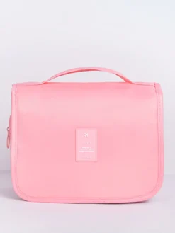 Sac de rangement de voyage étanche avec crochet trousse de toilette portable de grande capacité pour femmes