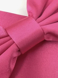 Sac de soirée miniature en satin avec anse anneau et nœud bandoulière amovible et chaîne détachable pochette pour mariage ou soirée.