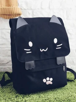 Sac à dos décontracté Lolita Sac à main mignon chat noir Déguisements Halloween