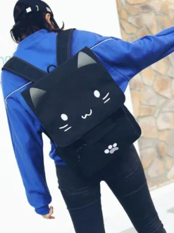 Sac à dos décontracté Lolita Sac à main mignon chat noir Déguisements Halloween